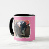 Mug Amateur de cheval 2 photo blanc rose (Devant gauche)