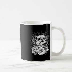 Mug Amateur de chien Shih Tzu de style tatouage rétro