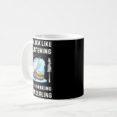 Mug Amateur de curling drôle, je peux sembler écouter (Devant gauche)