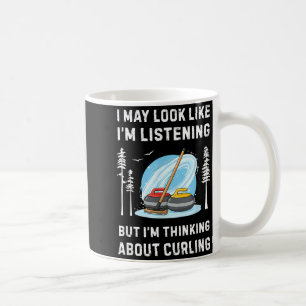 Mug Amateur de curling drôle, je peux sembler écouter