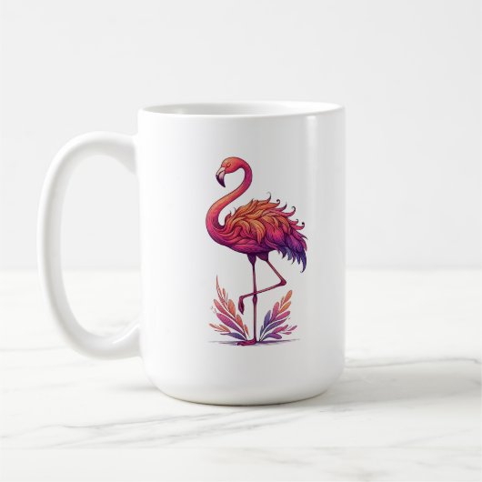 Mug Amateur de Flamant rose Grande céramique classique (Gauche)