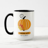 Mug Amateur de Latte Épicé à la Citrouille d'Automne (Gauche)