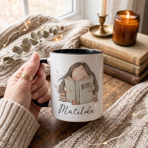 Mug Amateur de livres personnalisé