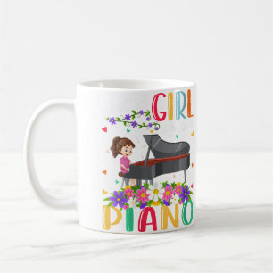 Mug Amateur de Musique de Piano Féminin Juste Une Fill
