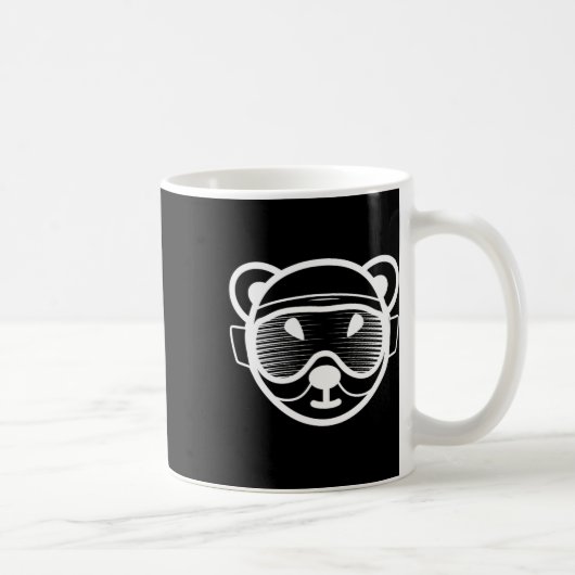 Mug Amateur de snowboard de l'ours de pente (Droite)