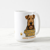Mug 🐾 Amateur de Terrier Airedale 🐾 (Devant droit)