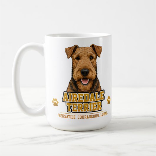 Mug 🐾 Amateur de Terrier Airedale 🐾 (Gauche)