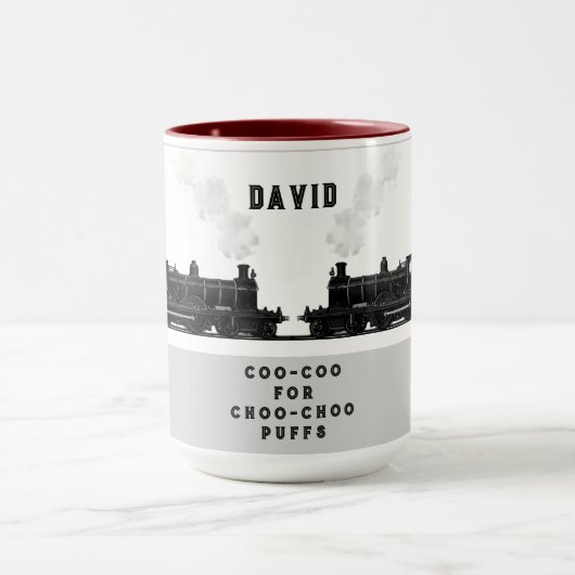 Mug Amateur de train personnalisé (Centre)