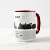 Mug Amateur de train personnalisé (Devant droit)