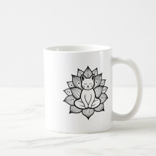 Mug Amateur de yoga méditation fleur de lotus chat ser