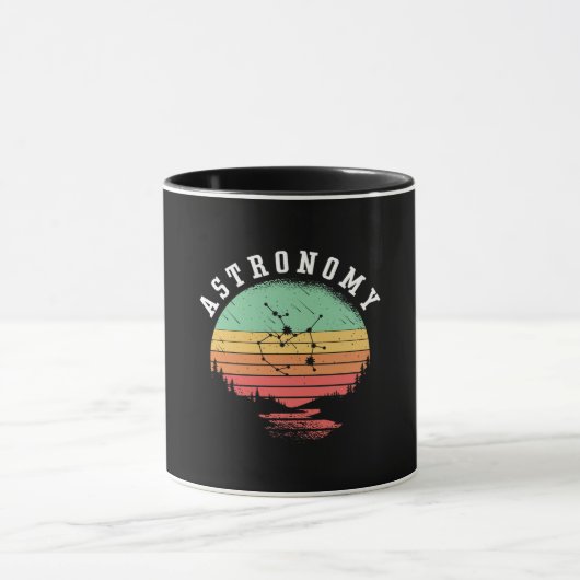 Mug Amateurs d'astronomie Stars de l'Espace Rétro Plan (Centre)