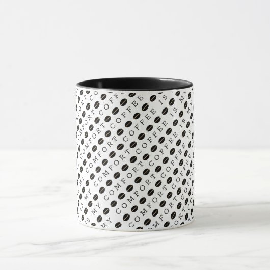 Mug Amateurs de café Coffee Beans Typographie Motif (Centre)