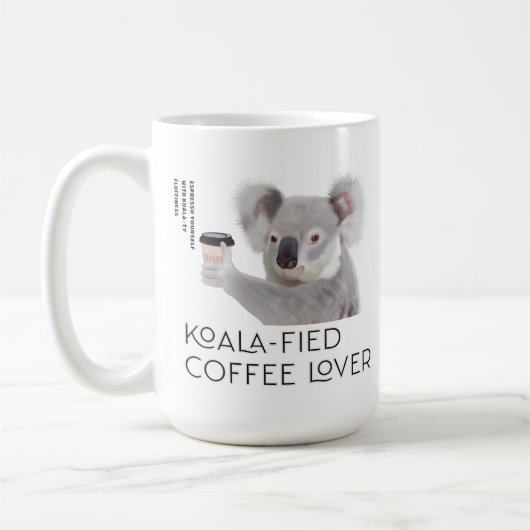 Mug Amateurs de café Fluffy Koala Pun (Gauche)
