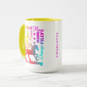 Mug Amateurs de chevaux Colorful mite (Devant gauche)