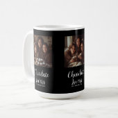 Mug Amateurs de Chocolat Noir Établis 3 Photo Script (Devant gauche)
