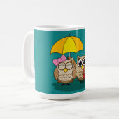 Mug Amateurs de chouette avec parapluie et boîte de ch (Devant gauche)
