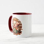 Mug Amateurs de cochon de pays mignon ajouter monogram (Devant gauche)