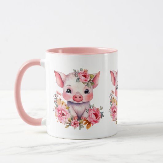 Mug Amateurs de cochons de la campagne mignonne (Gauche)