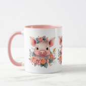 Mug Amateurs de cochons de la campagne mignonne (Gauche)