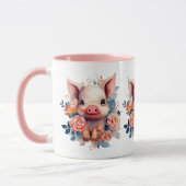 Mug Amateurs de cochons de la campagne mignonne (Gauche)