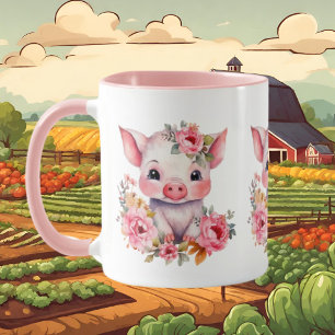 Mug Amateurs de cochons de la campagne mignonne