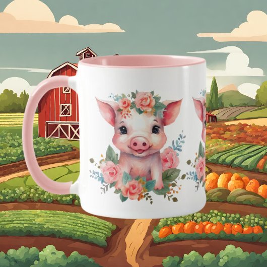 Mug Amateurs de cochons de la campagne mignonne