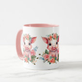 Mug Amateurs de cochons de la campagne mignonne (Devant gauche)
