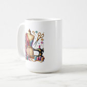 Mug Amateurs de couture mignonne ajouter monogramme (Devant gauche)
