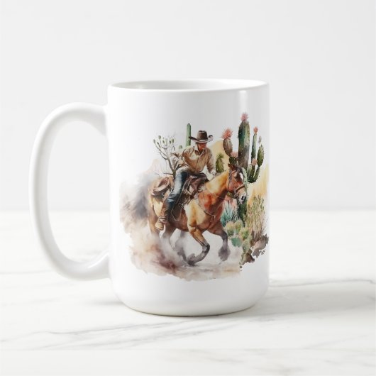 Mug Amateurs de cowboy cool ajouter monogramme (Gauche)