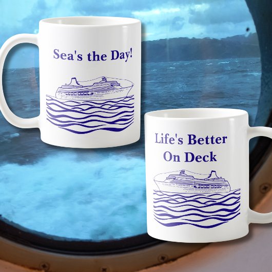 Mug Amateurs de croisières Sea's the day, Life's bette