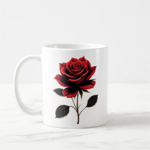 Mug Amateurs de fleurs de rose rouge simple Jardinage