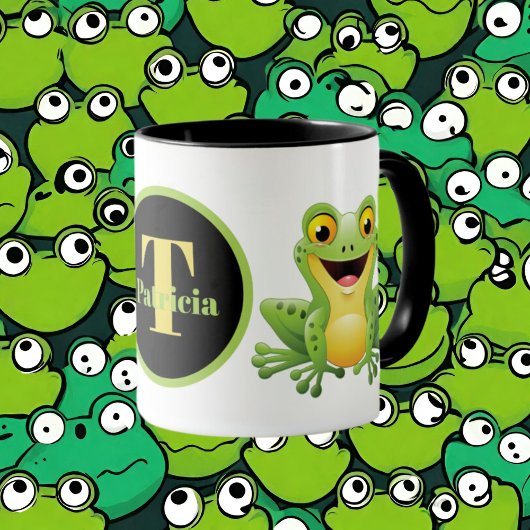 Mug Amateurs de grenouille monogramme mignonnes