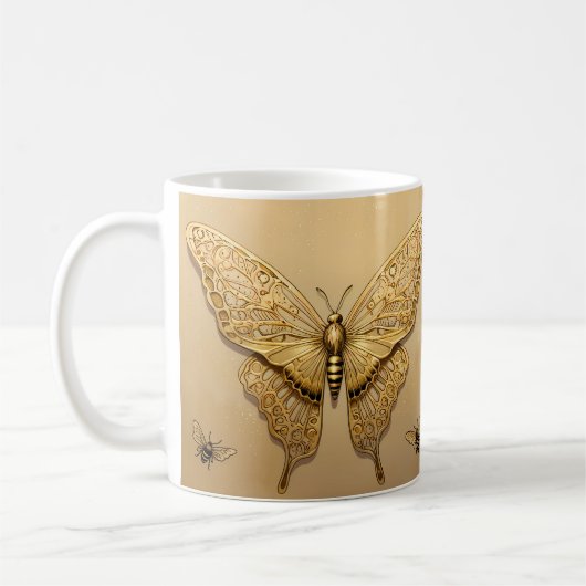 Mug Amateurs de la faune des papillons d'or (Gauche)