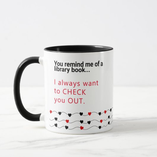 Mug Amateurs de livres cadeaux - Funny Valentine Gift (Gauche)