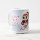 Mug Amateurs de livres| Chouette mignonne| Relevé drôl (Devant gauche)