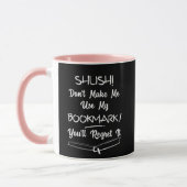Mug Amateurs de livres Citation de texte amusant (Gauche)