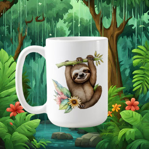 Mug Amateurs de paresse mignonne ajouter monogramme