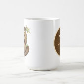 Mug Amateurs de paresse mignonne ajouter monogramme (Centre)