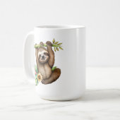 Mug Amateurs de paresse mignonne ajouter monogramme (Devant gauche)