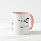 Mug Amateurs de pingouins en caricature mignonne Coeur (Devant droit)