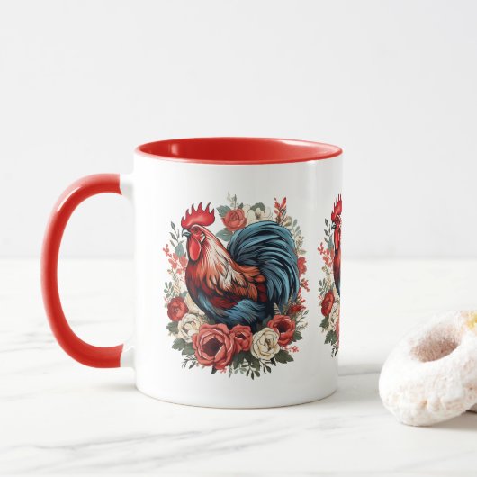 Mug Amateurs de poulet du Pays Cute (Avec donut)