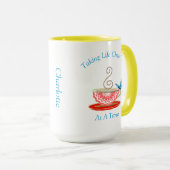 Mug Amateurs de thé mignonne Personnalisé (Devant droit)