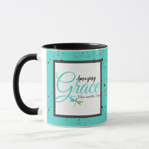Mug Amazing Grace sarcelle et noir