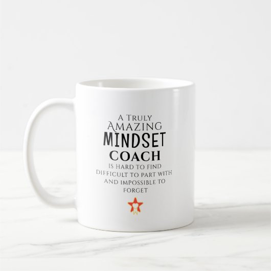 Mug Amazing Mindset Coach Hard To Find Personalized (Gauche)