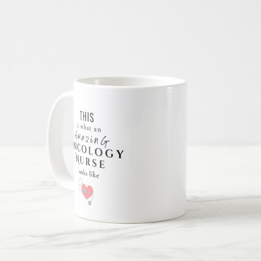 Mug Amazing Oncology Nurse Personalized (Devant gauche)
