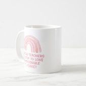 Mug Amazing Teachers are Easy to Love Pink Rainbow (Devant gauche)