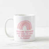 Mug Amazing Teachers are Easy to Love Pink Rainbow (Gauche)