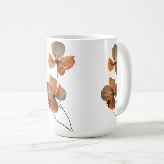 Mug Amber Whisper Petals in the Dark Quiet Bloom Ember (Devant droit)