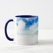 Mug Ambiance de l'aquarelle du paysage du lac Morning (Gauche)