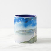Mug Ambiance de l'aquarelle du paysage du lac Morning (Centre)